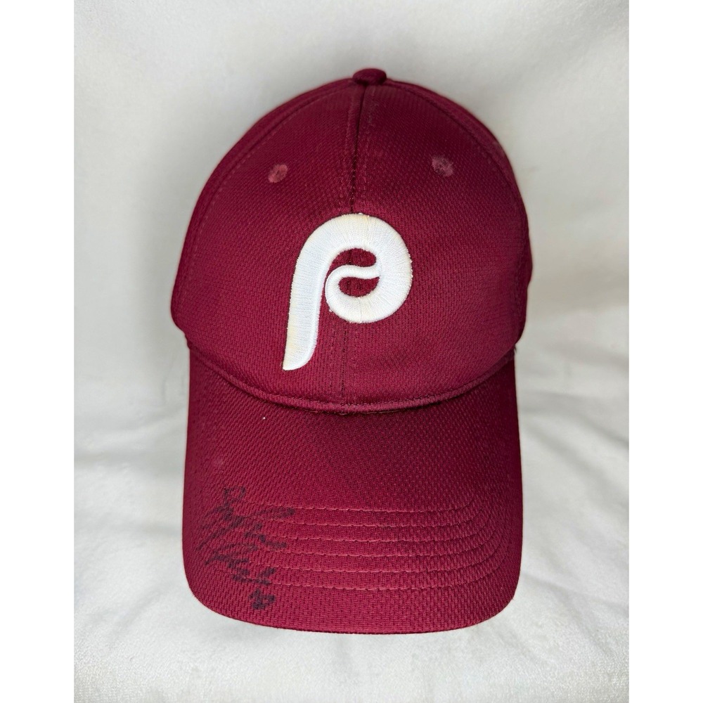 Signed Philadelphia Phillies Officially Licensed MLB Baseball Burgundy Cap